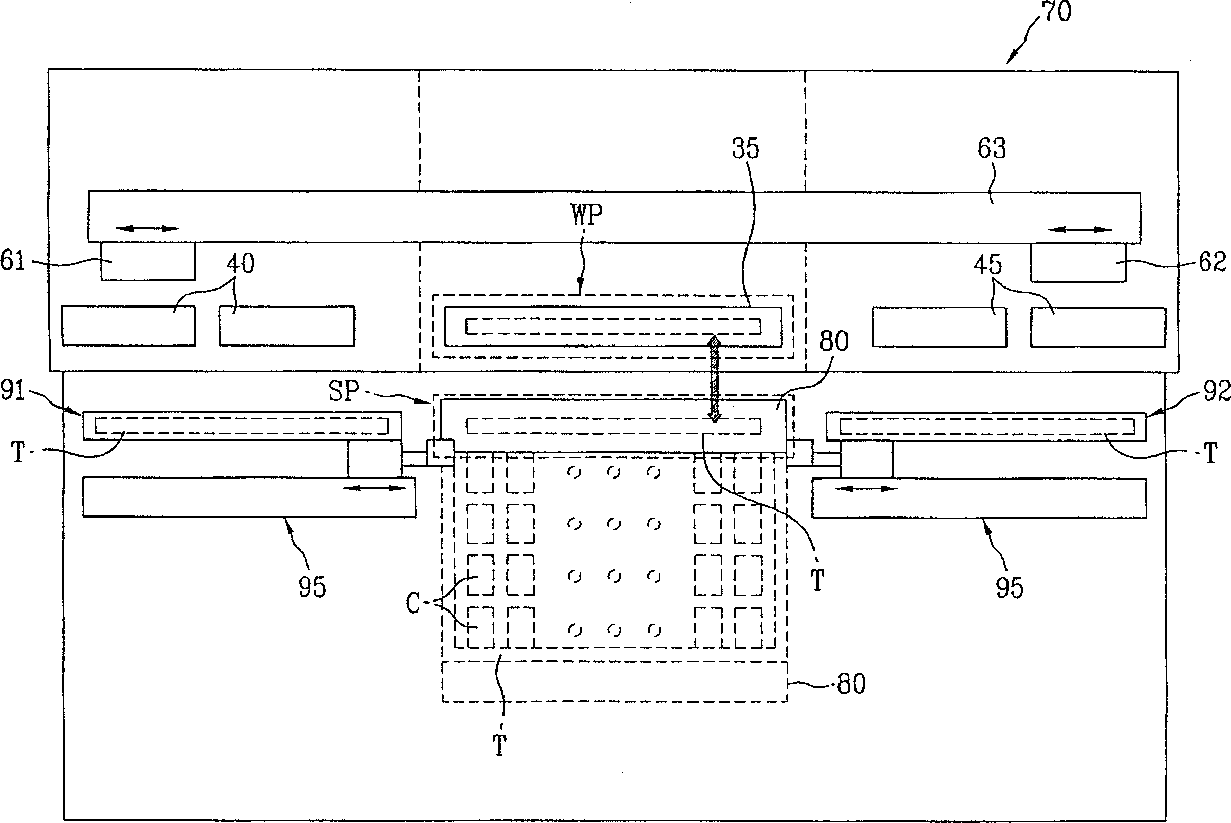 Handler for testing semiconductor devices