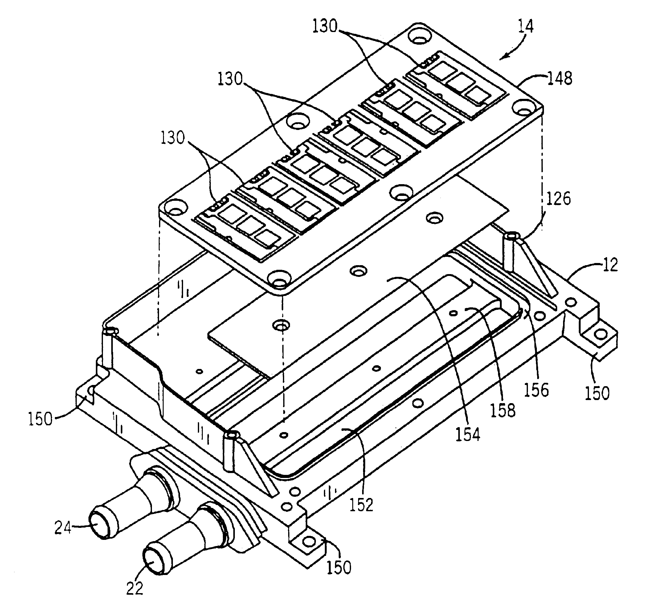 Compact fluid cooled power converter supporting multiple circuit boards