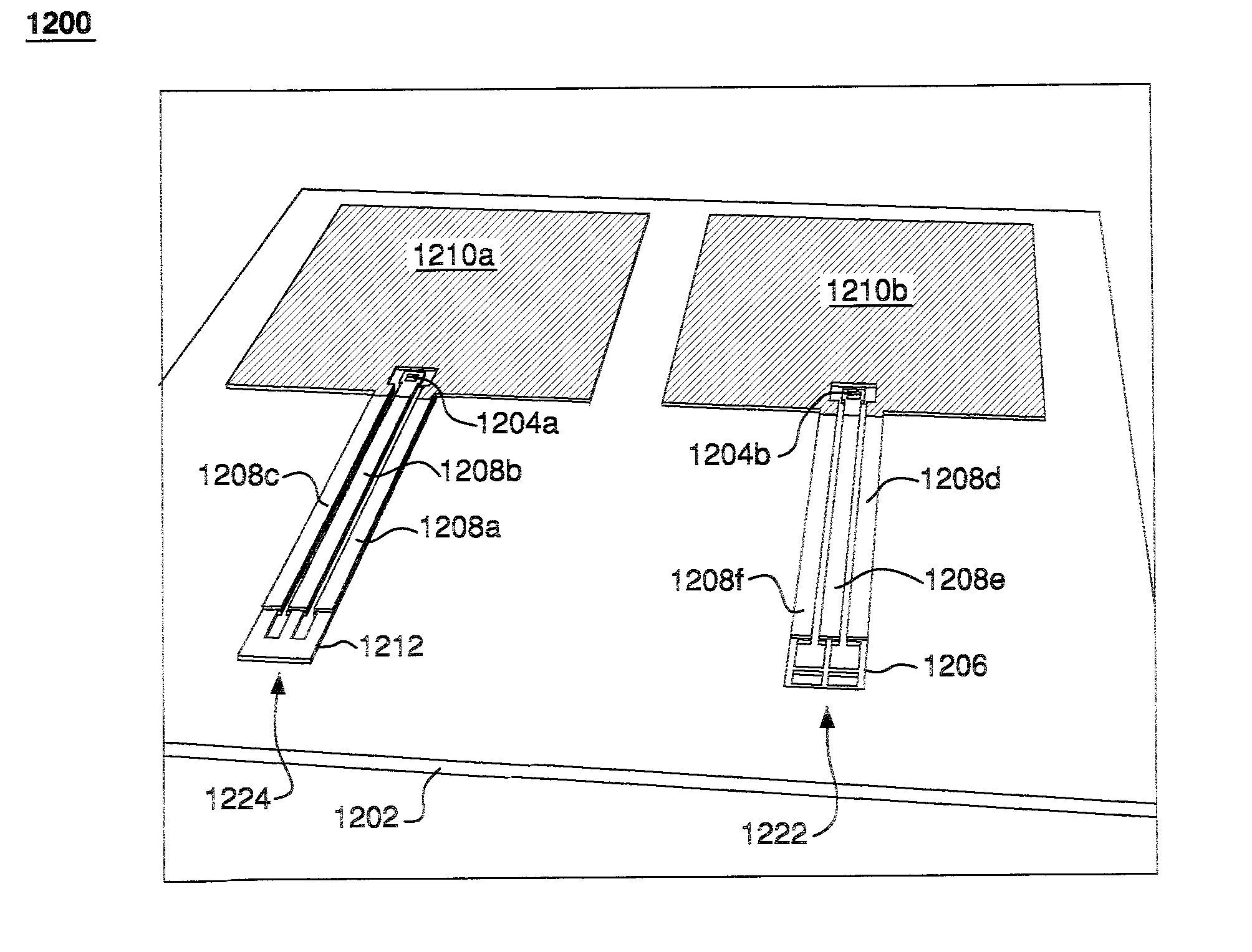Detector of infrared radiation having a bi-material transducer