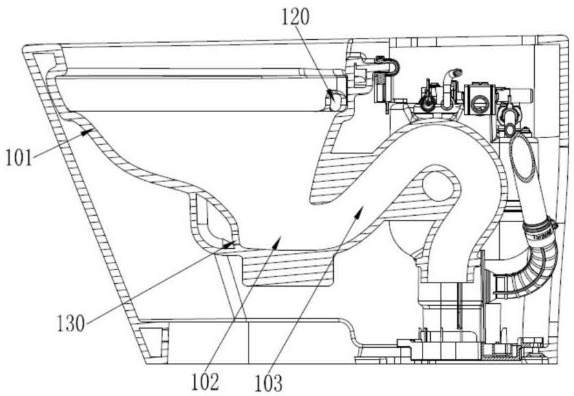 Pedestal pan with efficient dredging function and pedestal pan dredging method