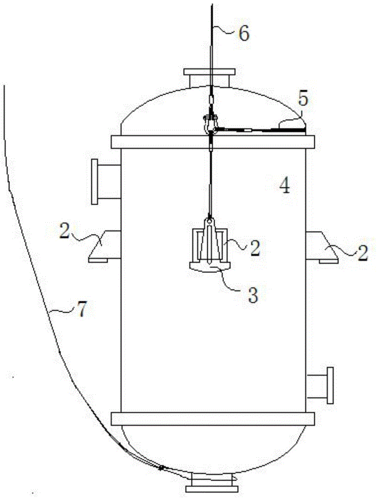 A method for quick hoisting of suspended vertical containers