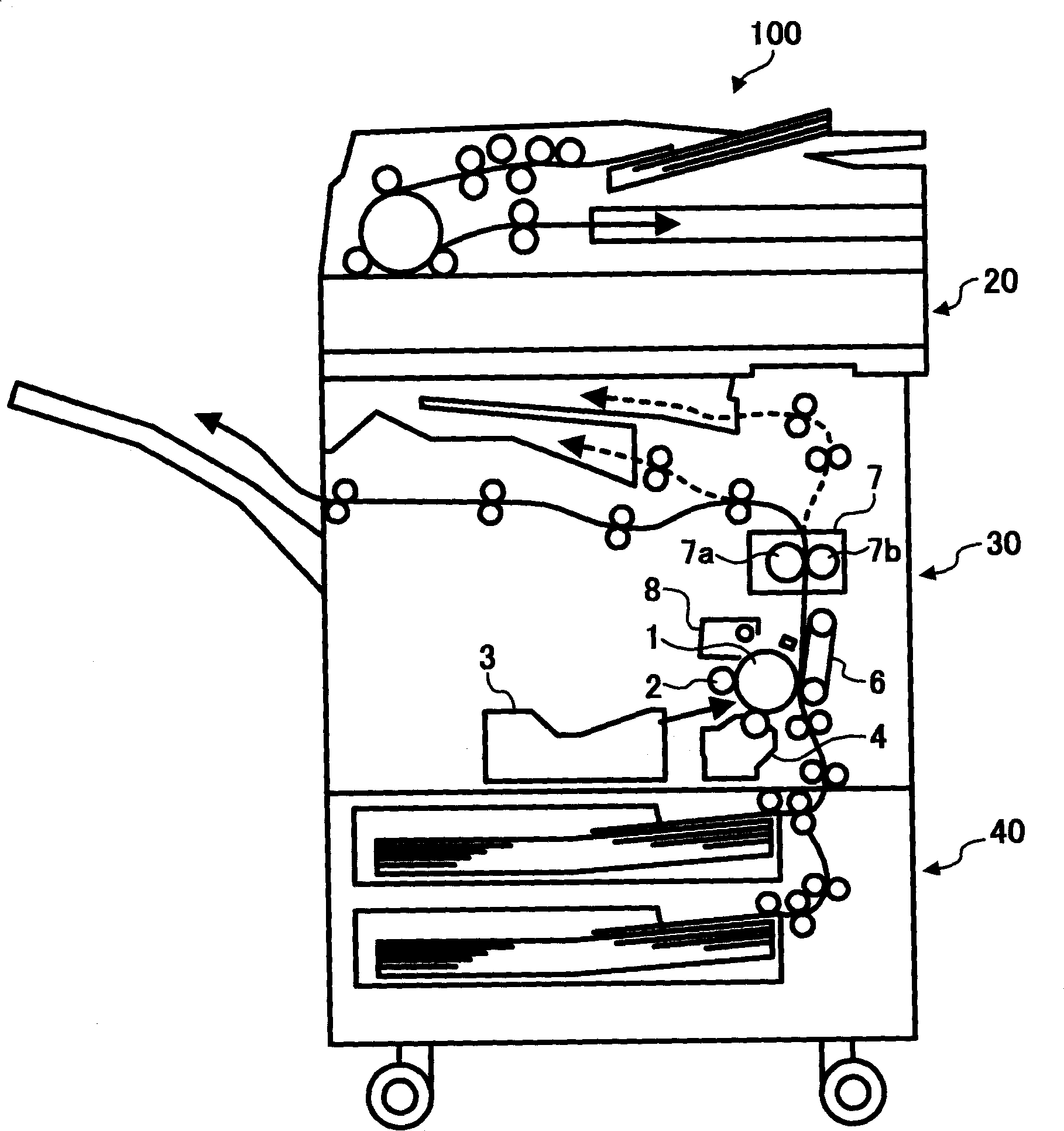 Image forming apparatus for preventing image deterioration caused by fallen conductive brush and scatter of developer