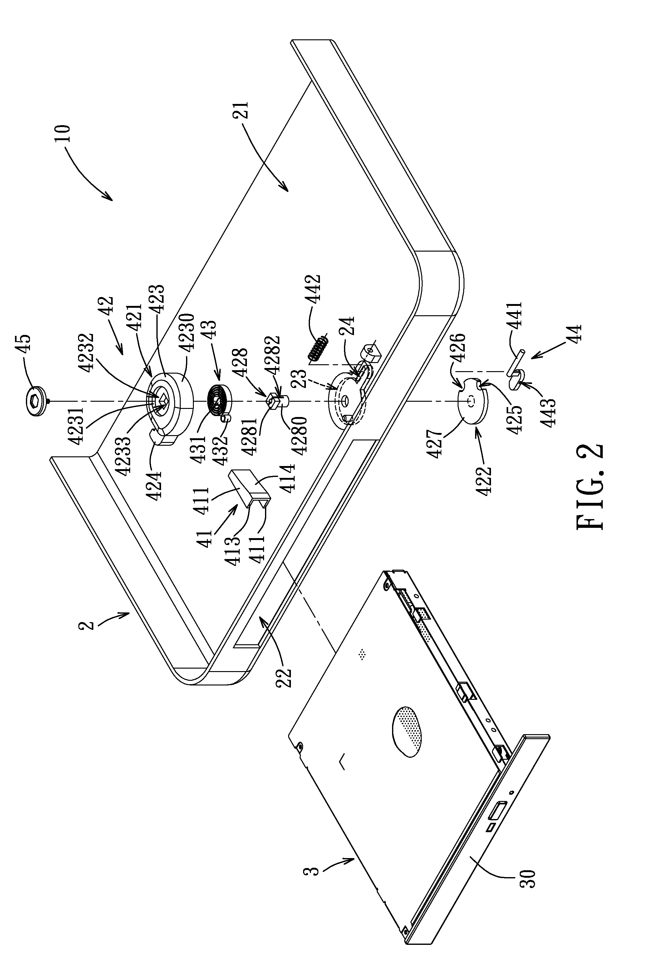 Fastening mechanism for electronic device and an electronic device using the same