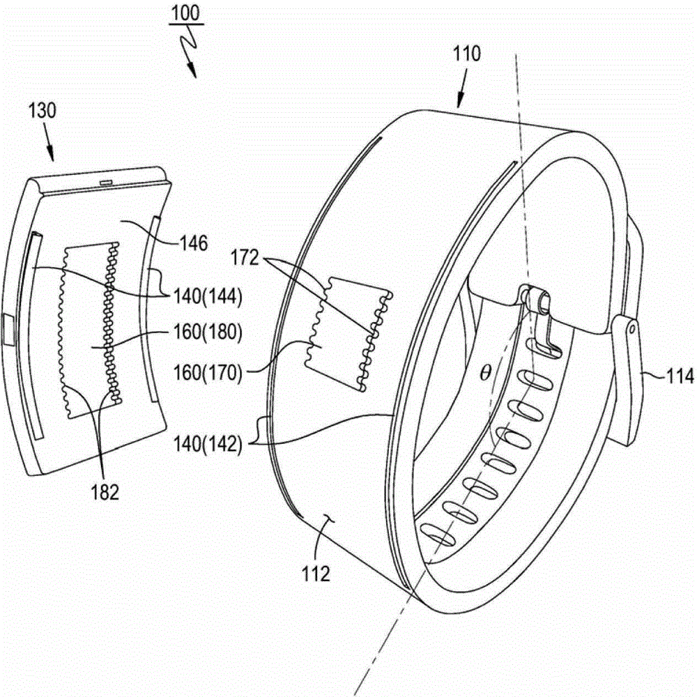 Smart device of wearable and detachable type