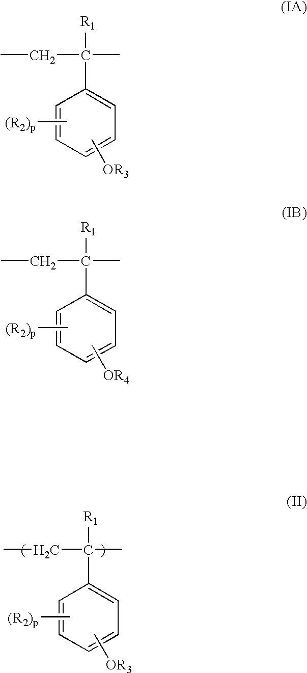 Process for production of partially protected poly(hydroxystyrene)s