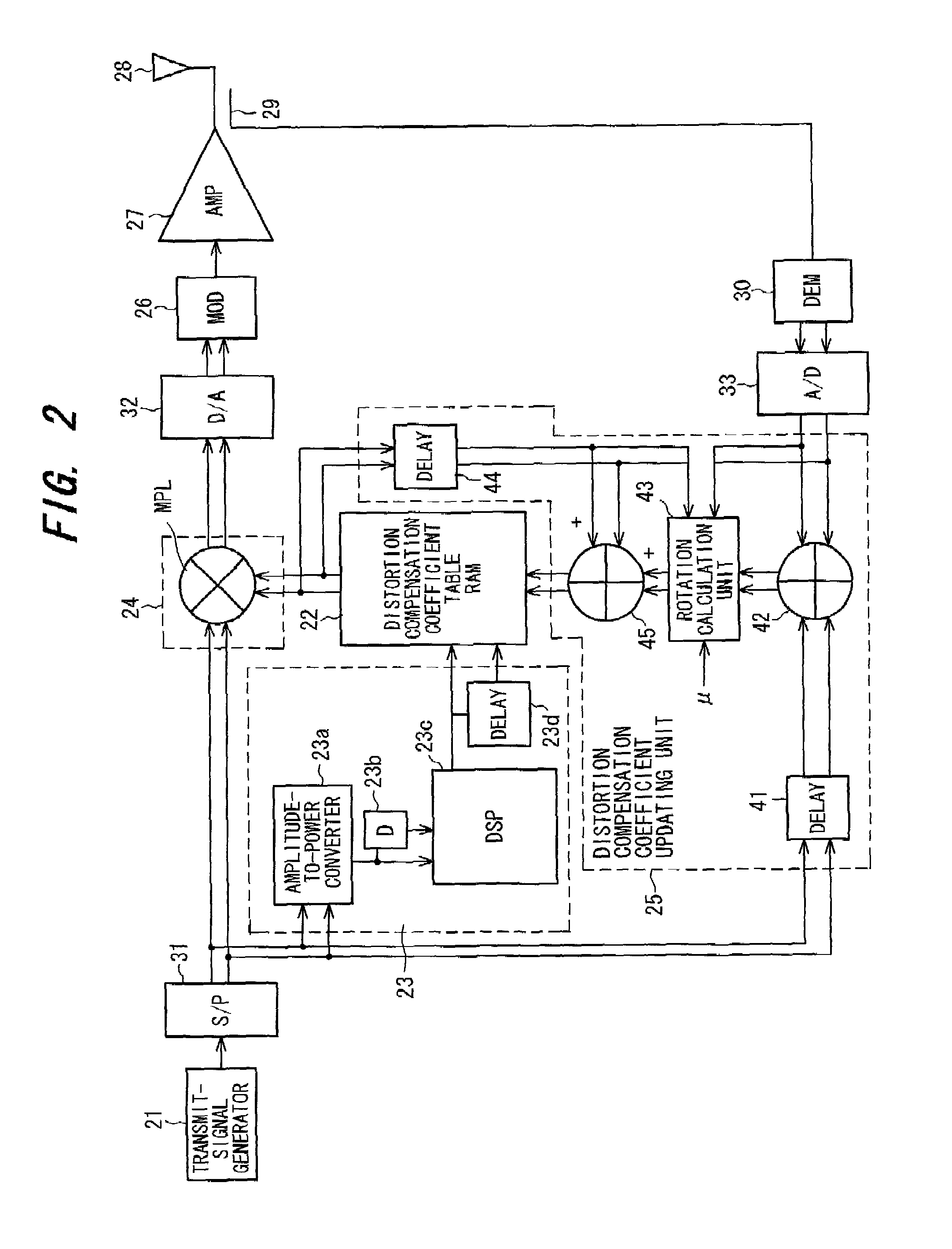 Method and apparatus for compensating for distortion in radio apparatus