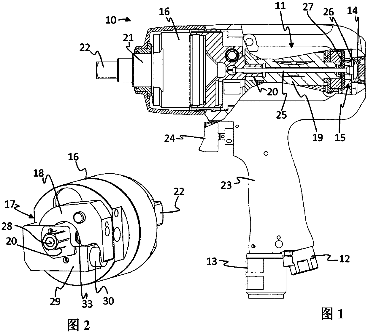 Pneumatic Impulse Tools with Shutoff Mechanism