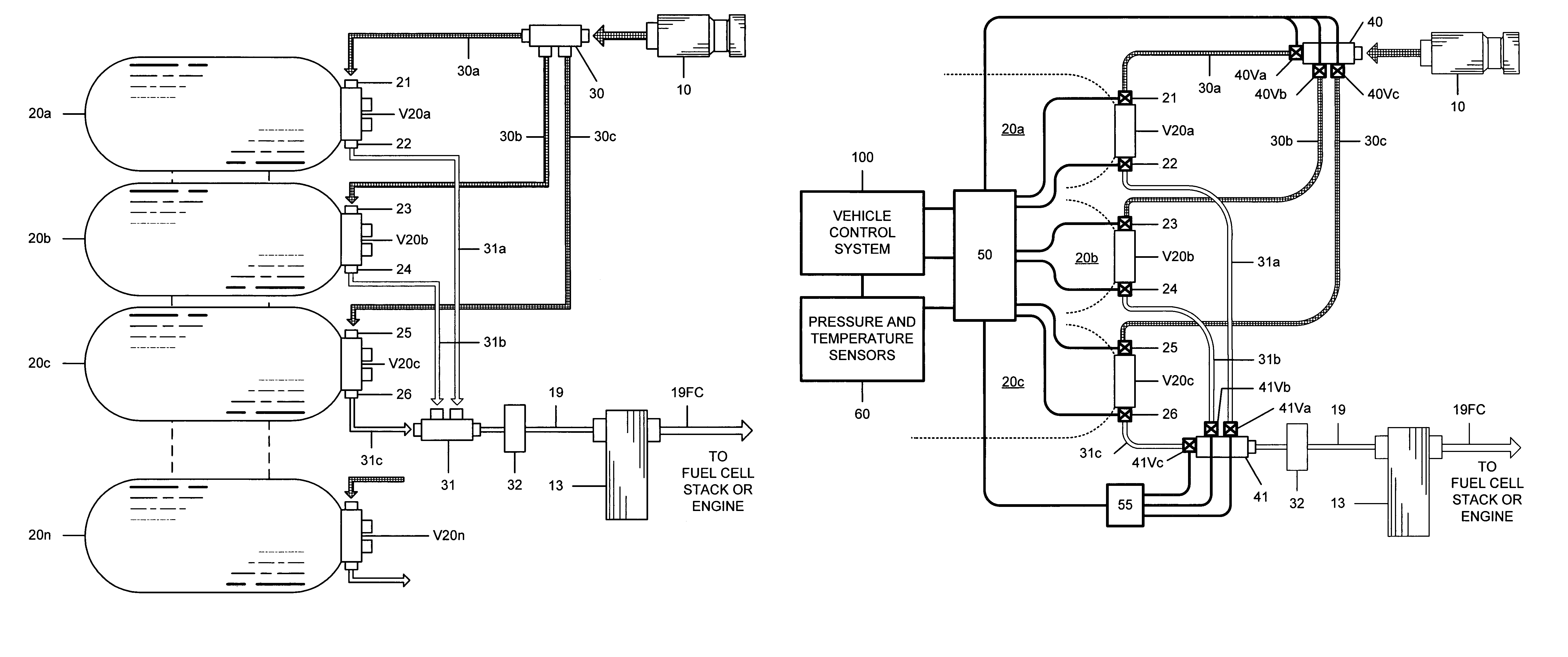 Hydrogen vehicle gas utilization and refueling system