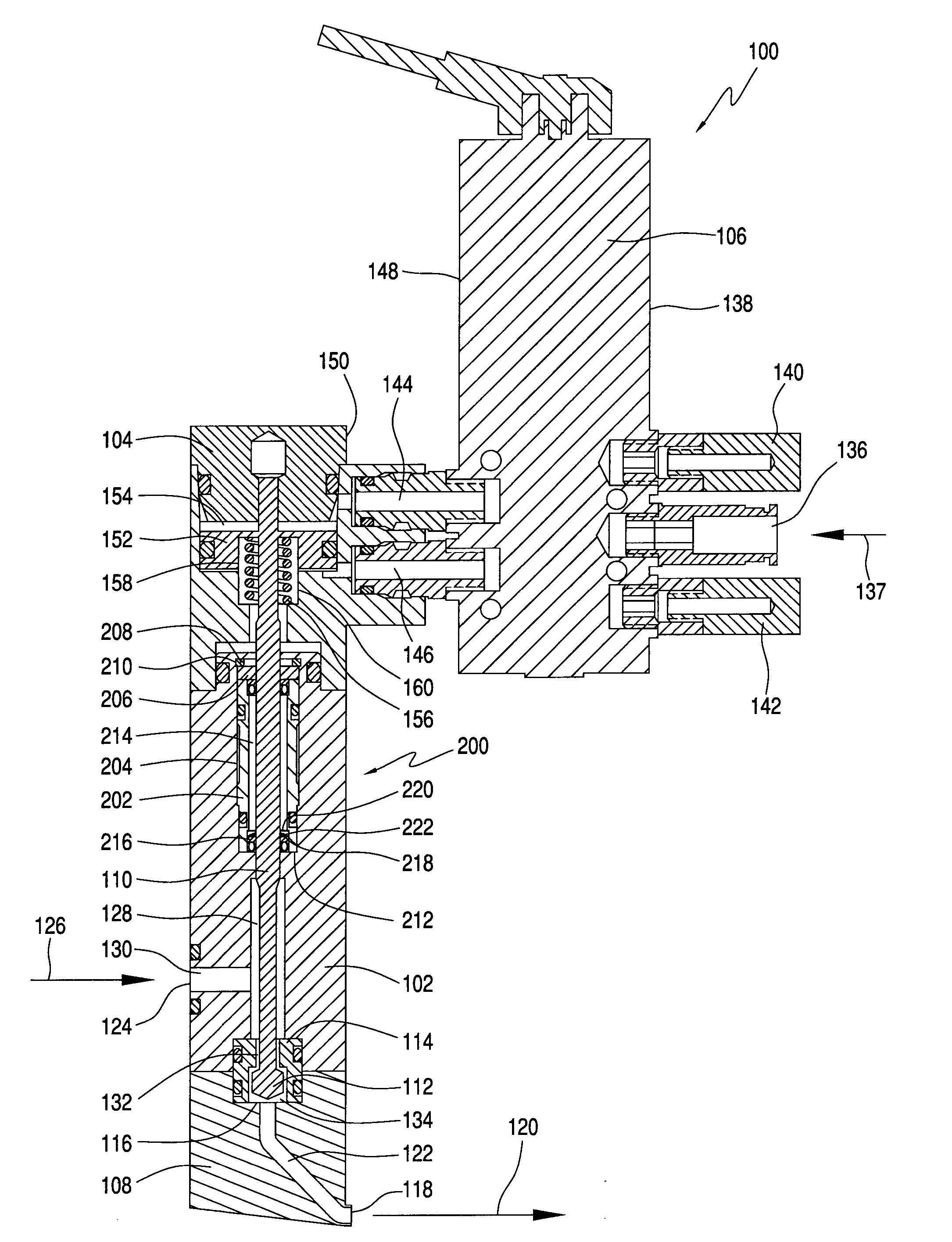 Hydraulic seal assembly for a thermoplastic material dispensing valve