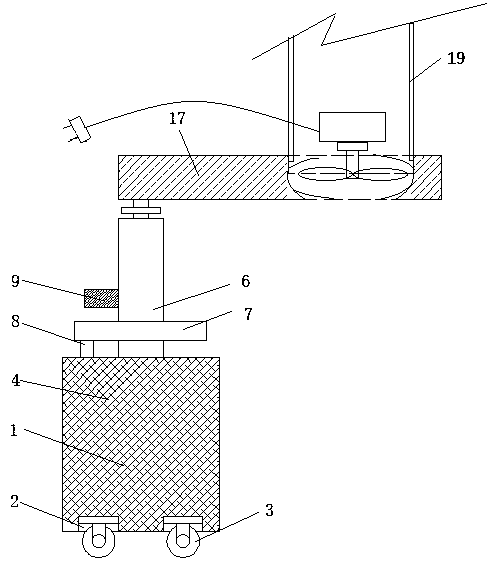 Movable type smoke exhaust and dust removal device