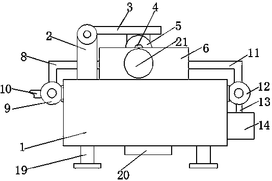 Dust removing device for wood cutting