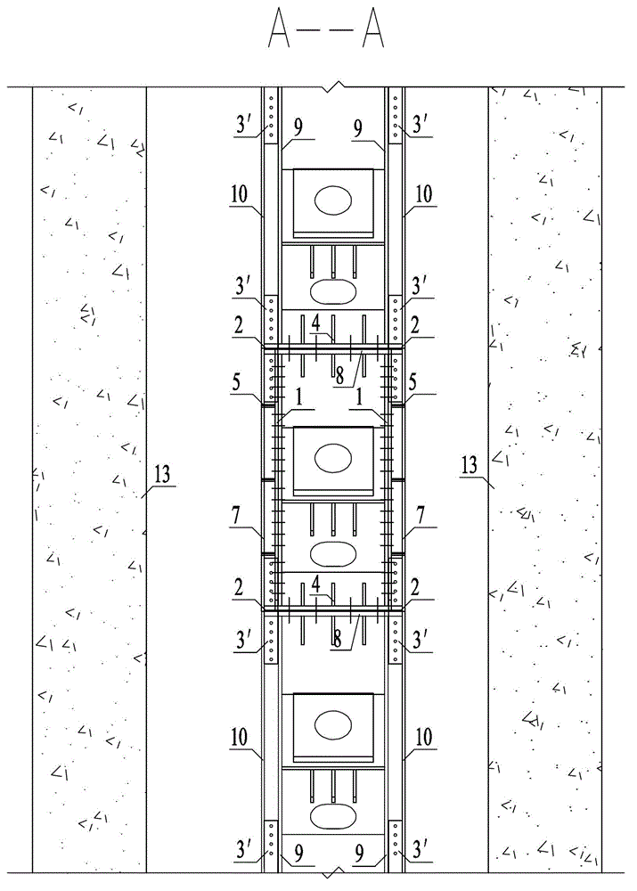Anchor device of first sliding and then fixing type combined steel anchor boxes of cable stayed bridge and construction method thereof