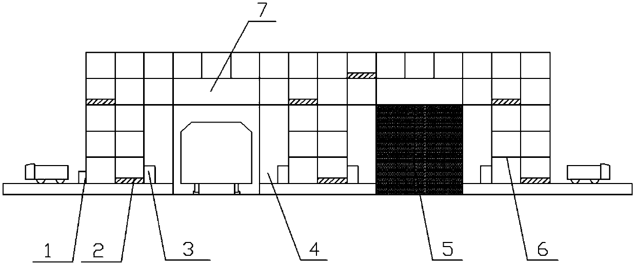 Storehouse-platform integrated railway cold chain logistics system