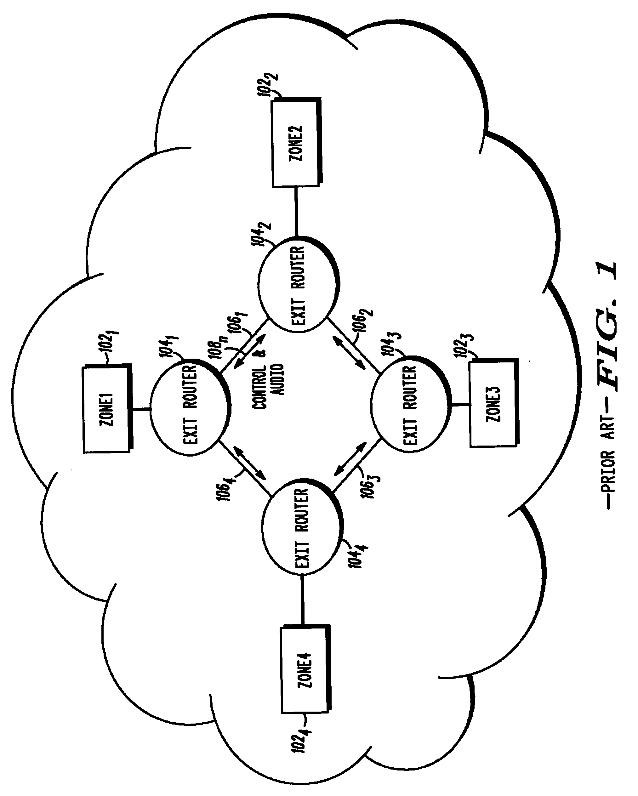 Method for managing inter-zone bandwidth in a two-way messaging network