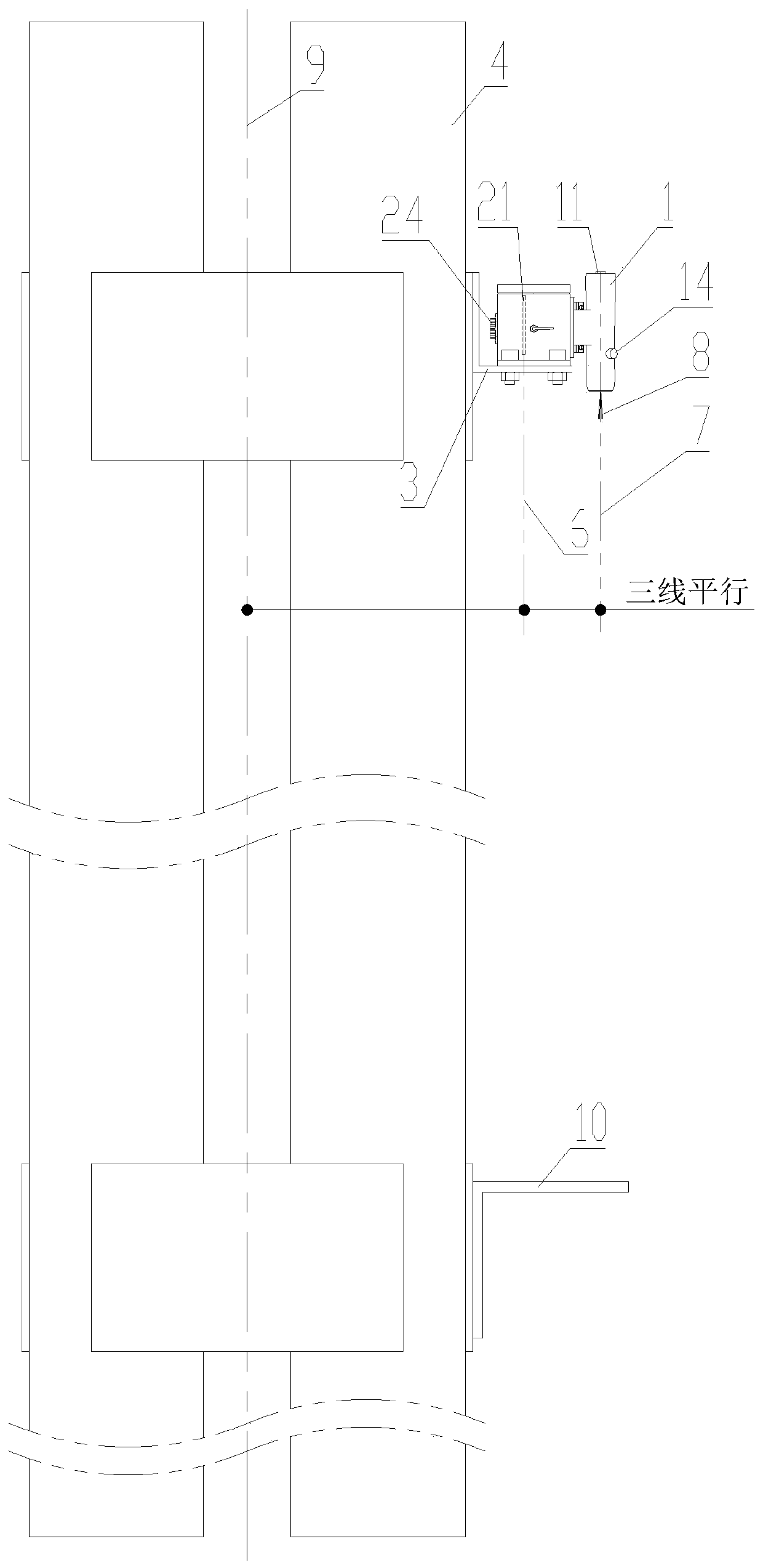 External detachable high-precision intelligent laser vertical measuring device and its use method