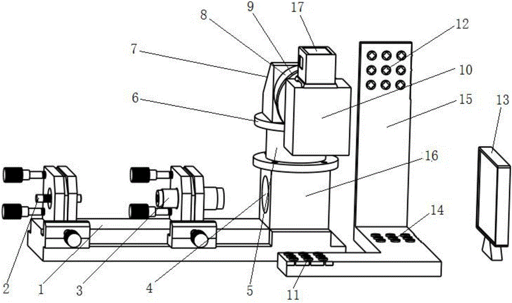 Detection device for spacial transmission pointing precision of machining light beam