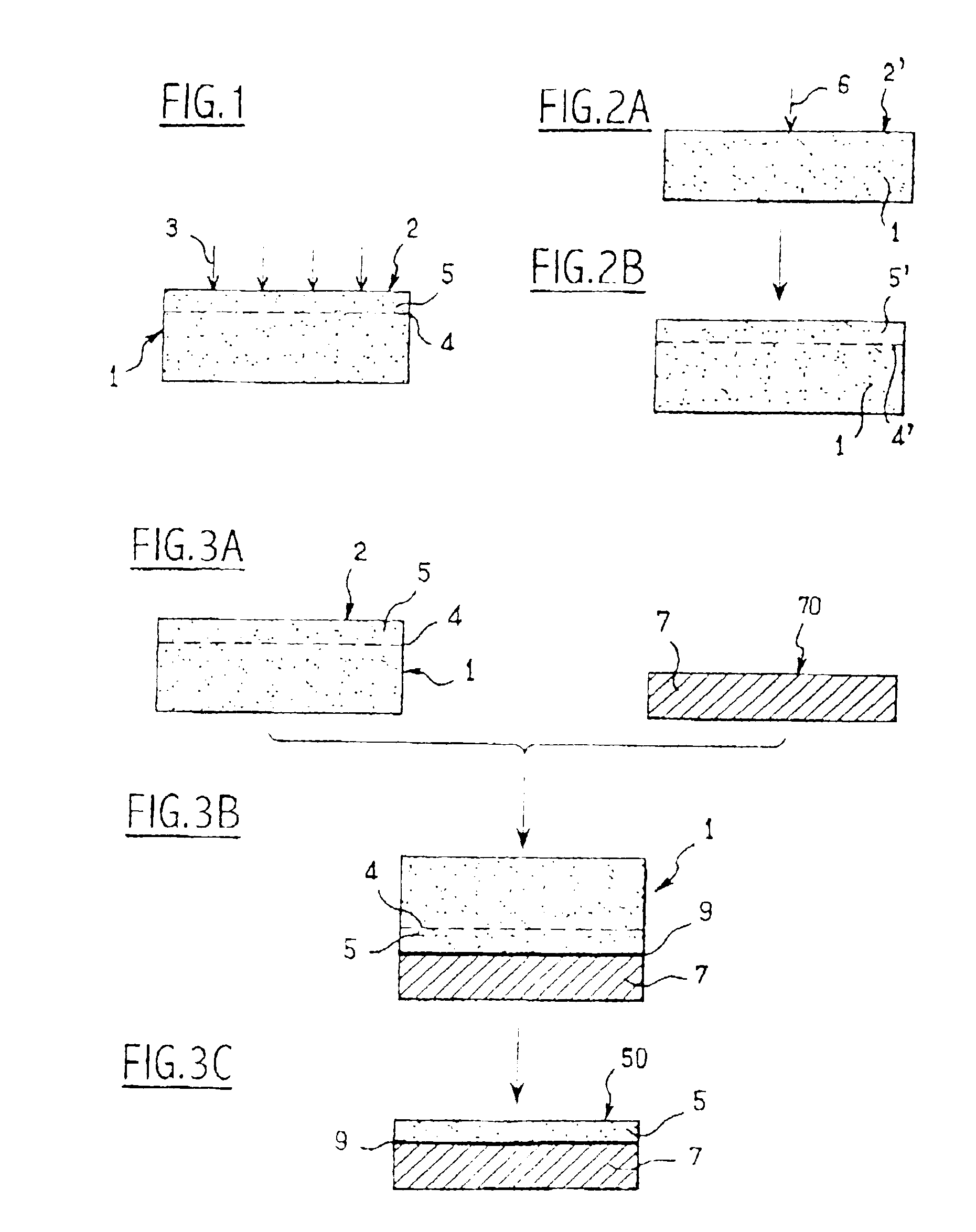 Method of manufacturing a free-standing substrate made of monocrystalline semi-conductor material