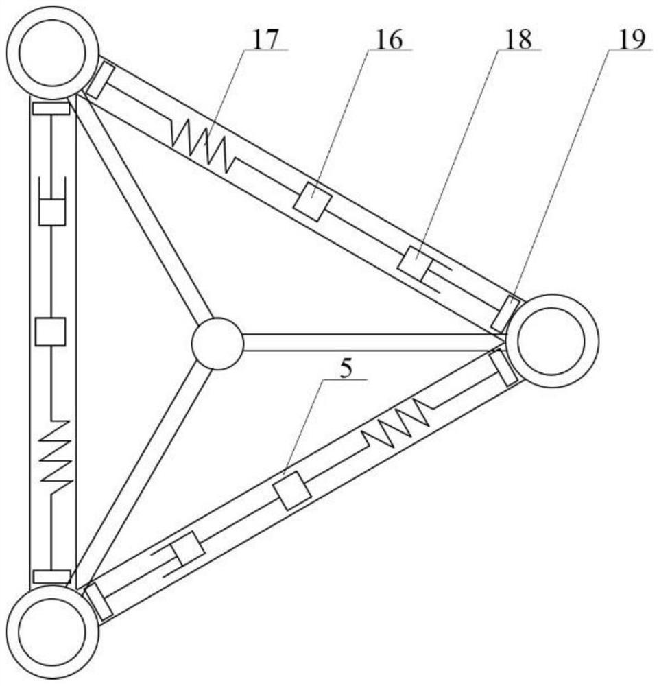 Ultra-large semi-submersible floating type wind turbine foundation based on tuned mass dampers