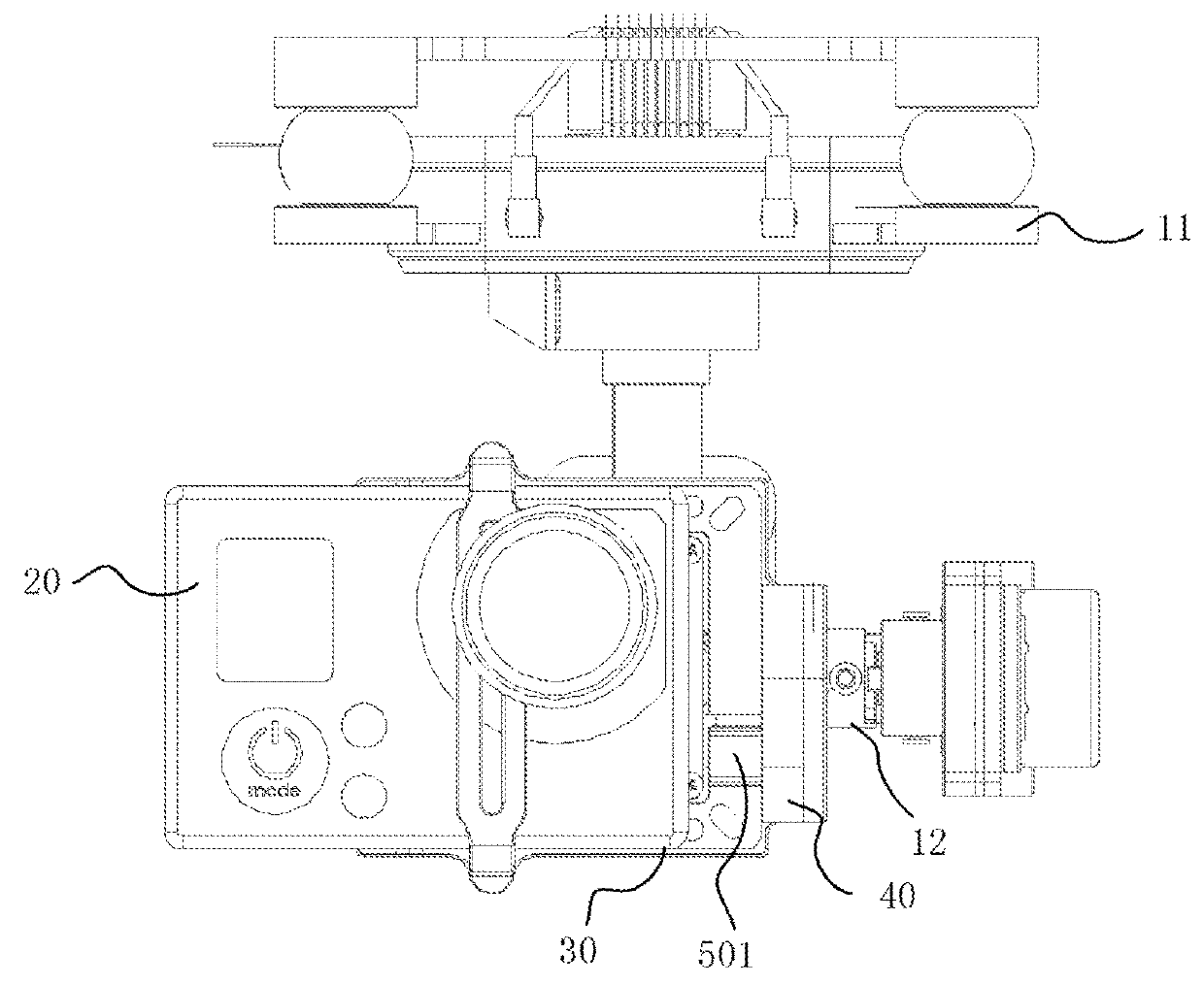 Unmanned aerial vehicle, image photographing apparatus and gimbal thereof