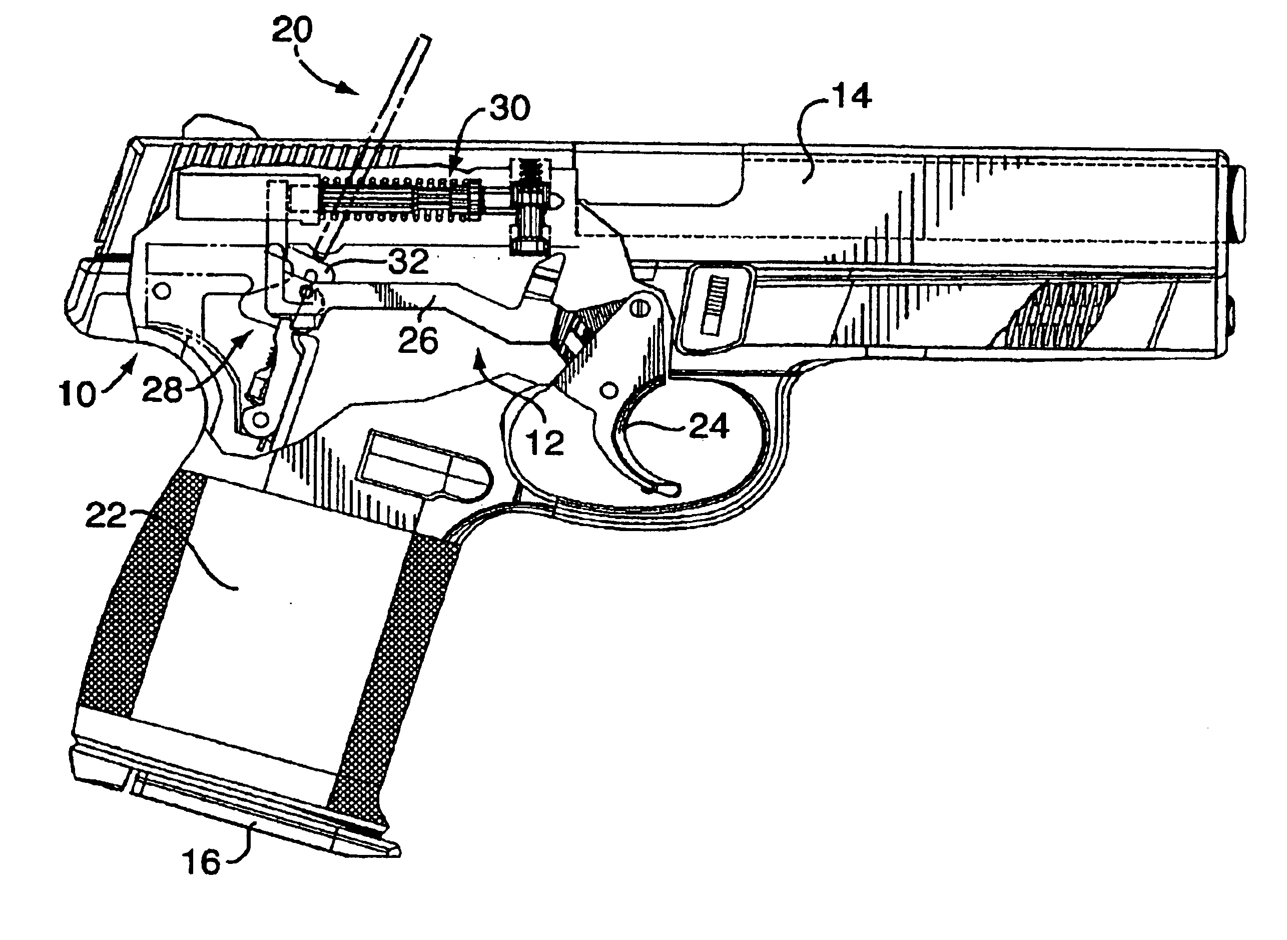 Apparatus and method for removing the slide of a semi-automatic pistol
