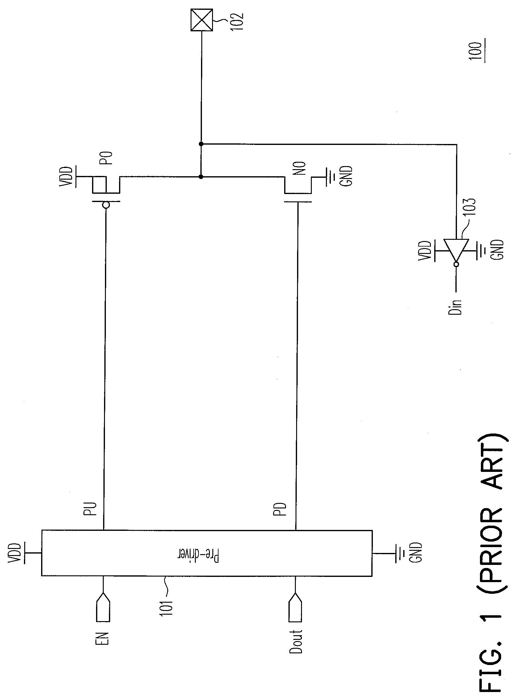 Mixed-voltage I/O buffer to limit hot-carrier degradation