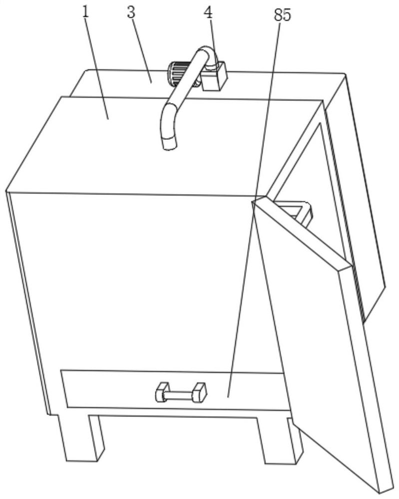 Paint spraying device capable of achieving uniform spraying and used for household appliance panel machining