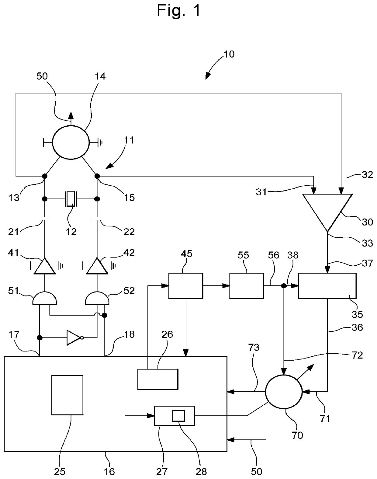 Crystal oscillator and startup method for a crystal oscillator