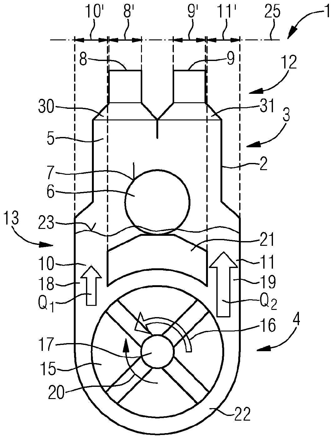Change-over valve assemblies for water-conducting household appliances and water-conducting household appliances
