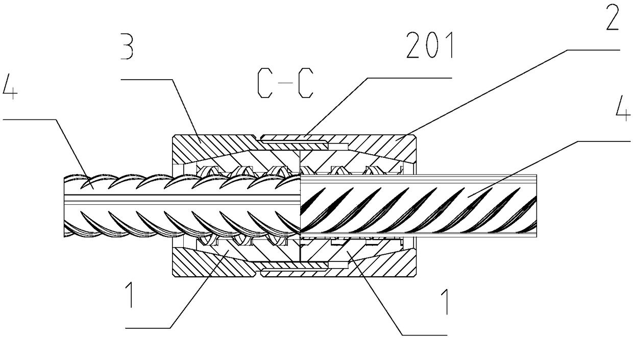 Steel bar mechanical connecting piece and steel bar mechanical connecting method