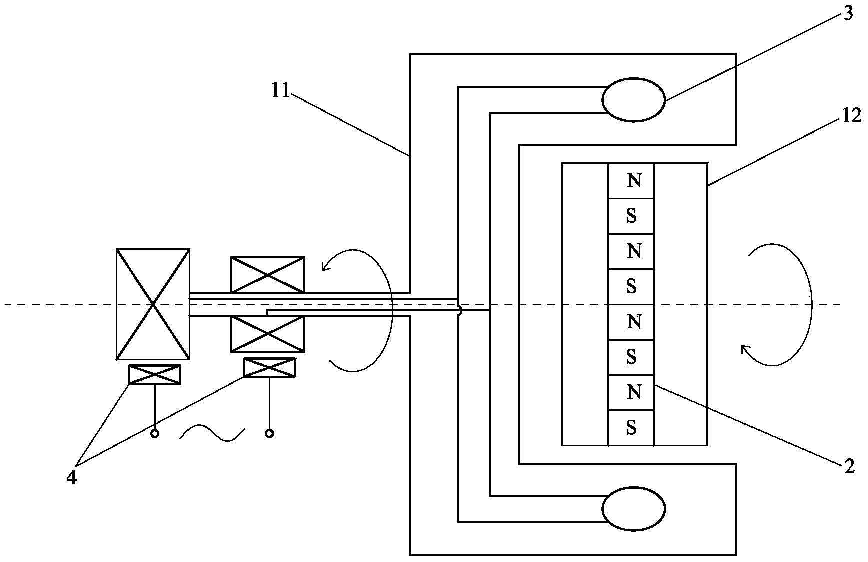 Electromagnetic contra-rotating engine