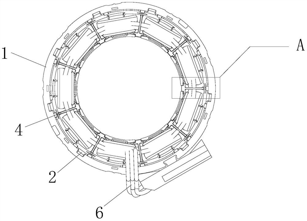 Novel interphase insulation stator mechanism