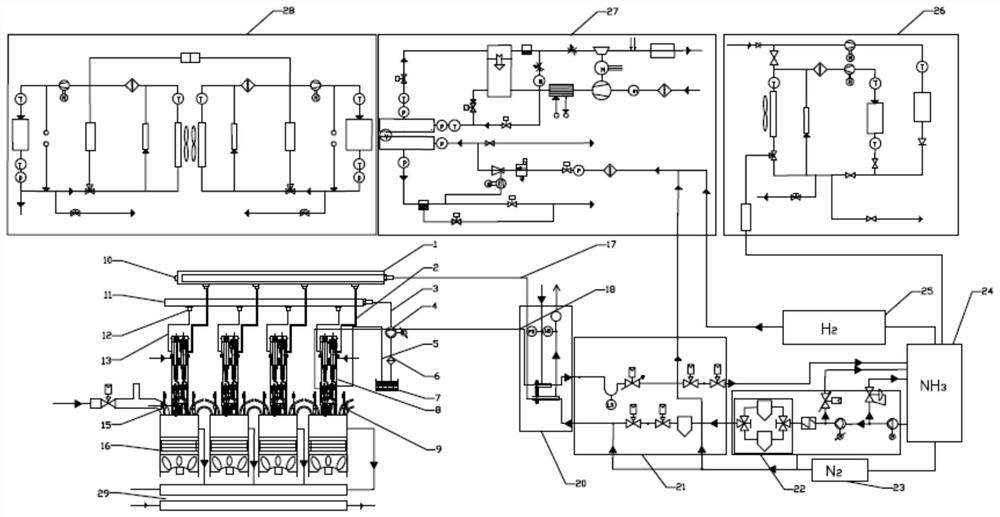 Liquid ammonia phase change cooling type hybrid power thermal management system