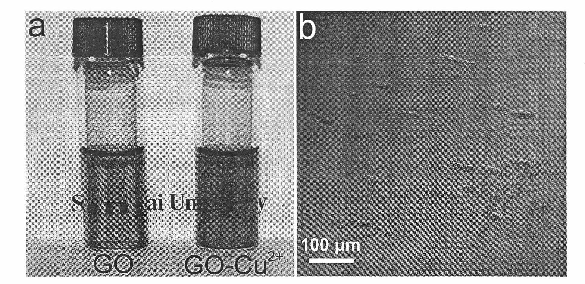 Method for removing heavy metal ions in water by using graphene oxide sheet