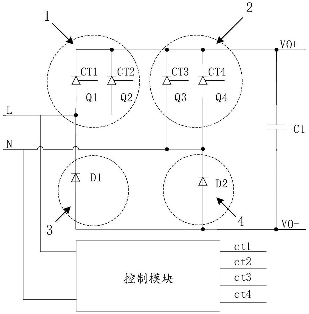 Thyristor parallel connection alternate conduction rectifying circuit silicon controlled rectifier/thyristor