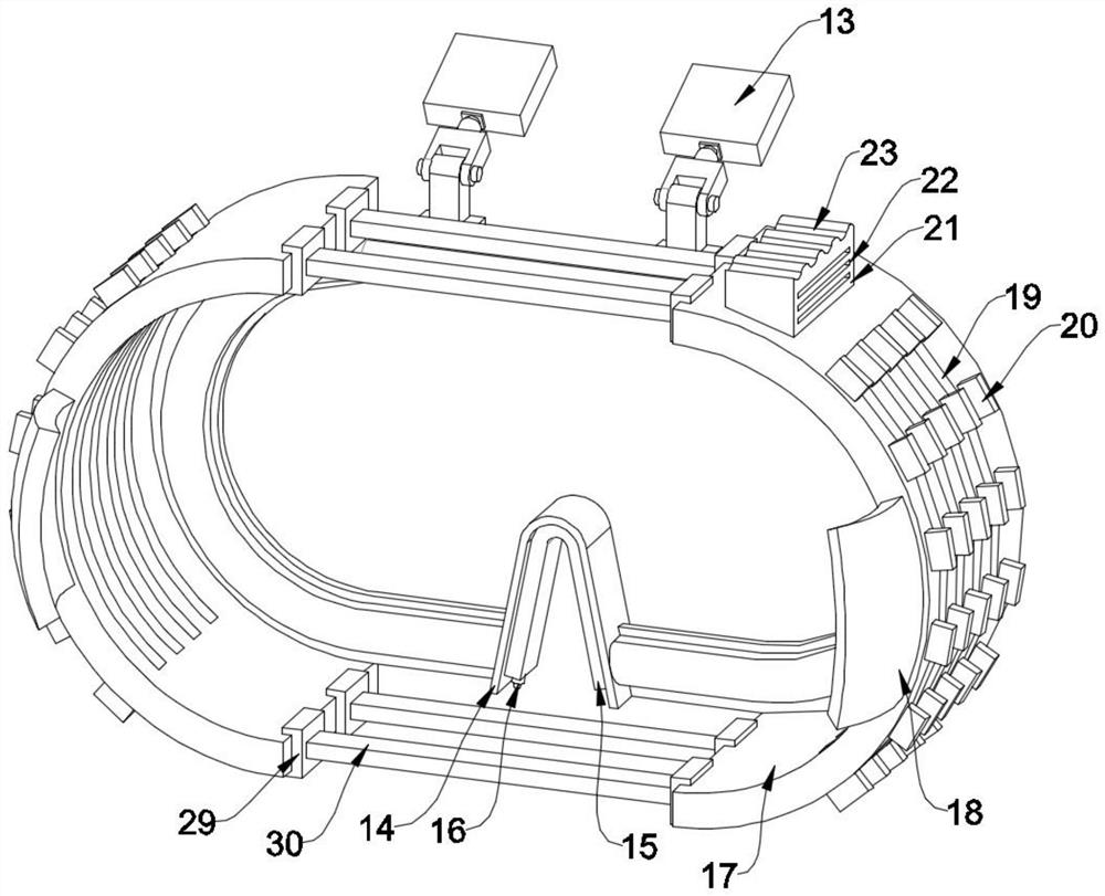 Heat dissipation mechanism of VR glasses and installation method of heat dissipation mechanism