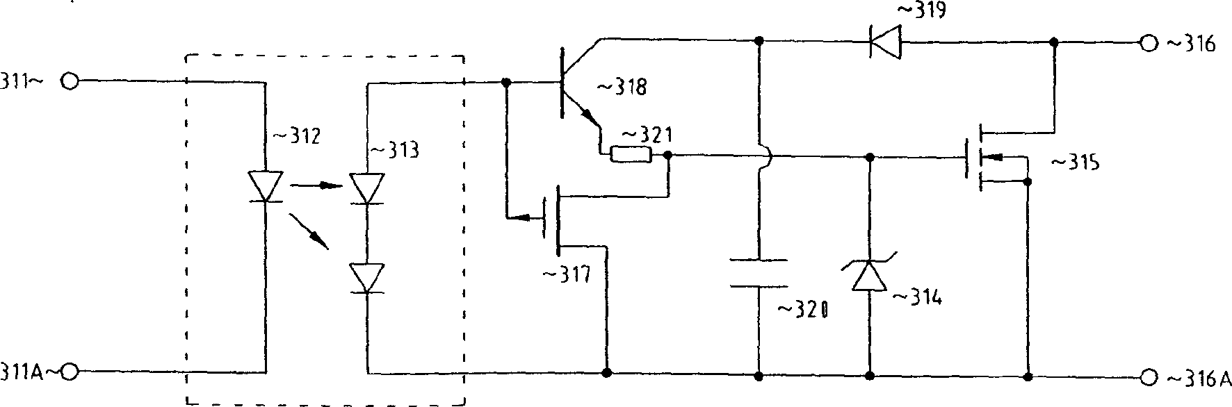 Normal open type solid-state relay in high-speed switch