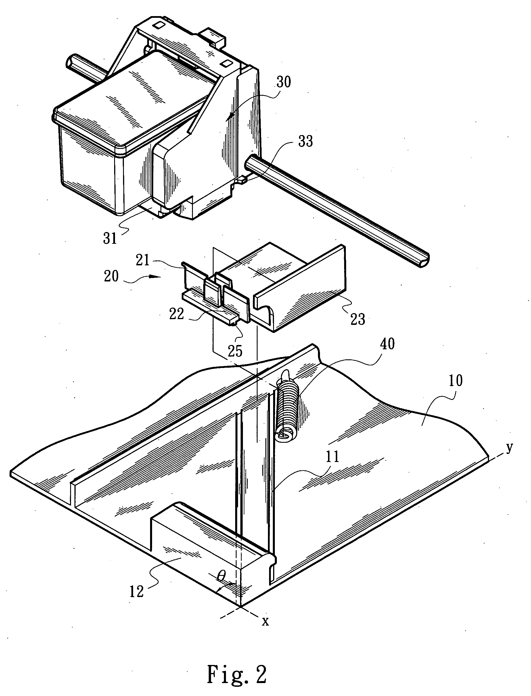 Device for cleaning out residual ink