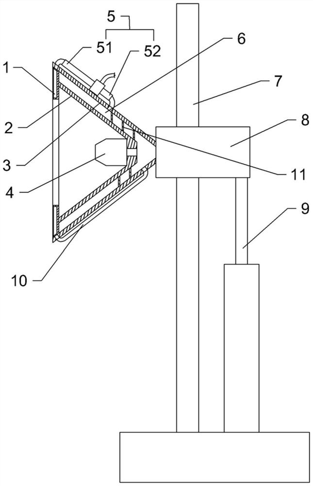 Spraying device for architectural decoration