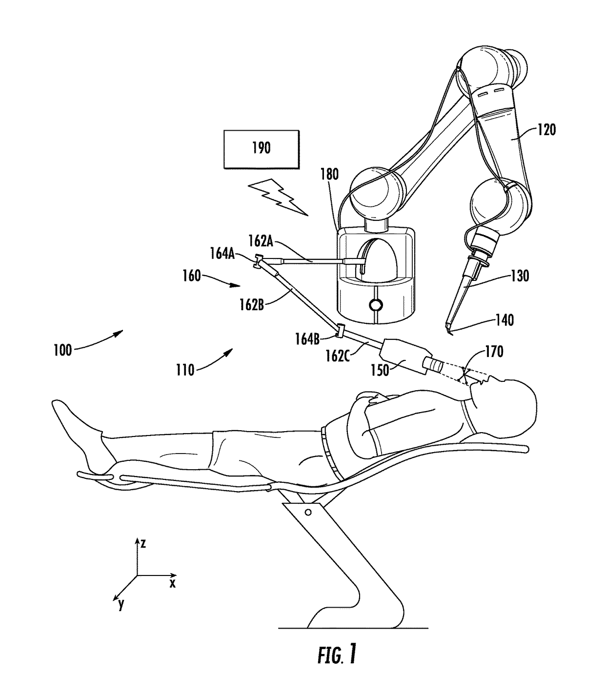 Tracking and guidance arrangement for a surgical robot system and related method