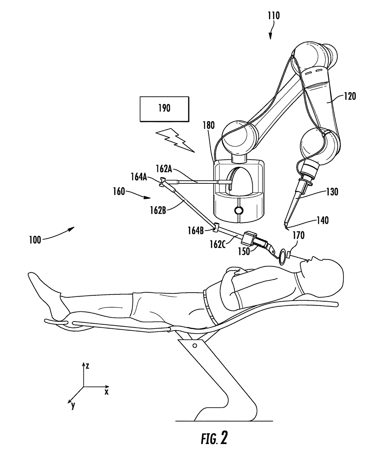 Tracking and guidance arrangement for a surgical robot system and related method