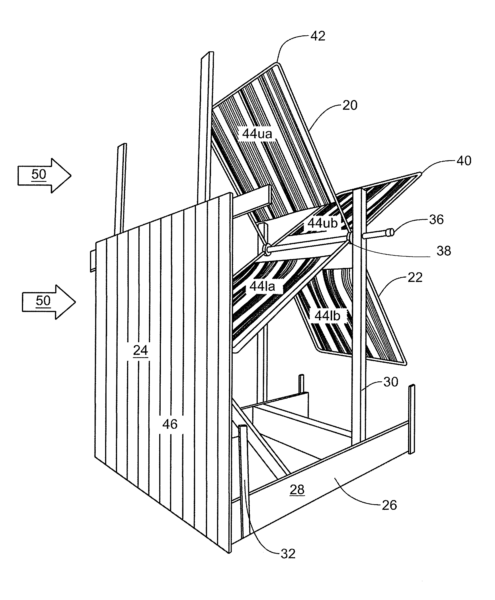 System for producing energy through the action of wind