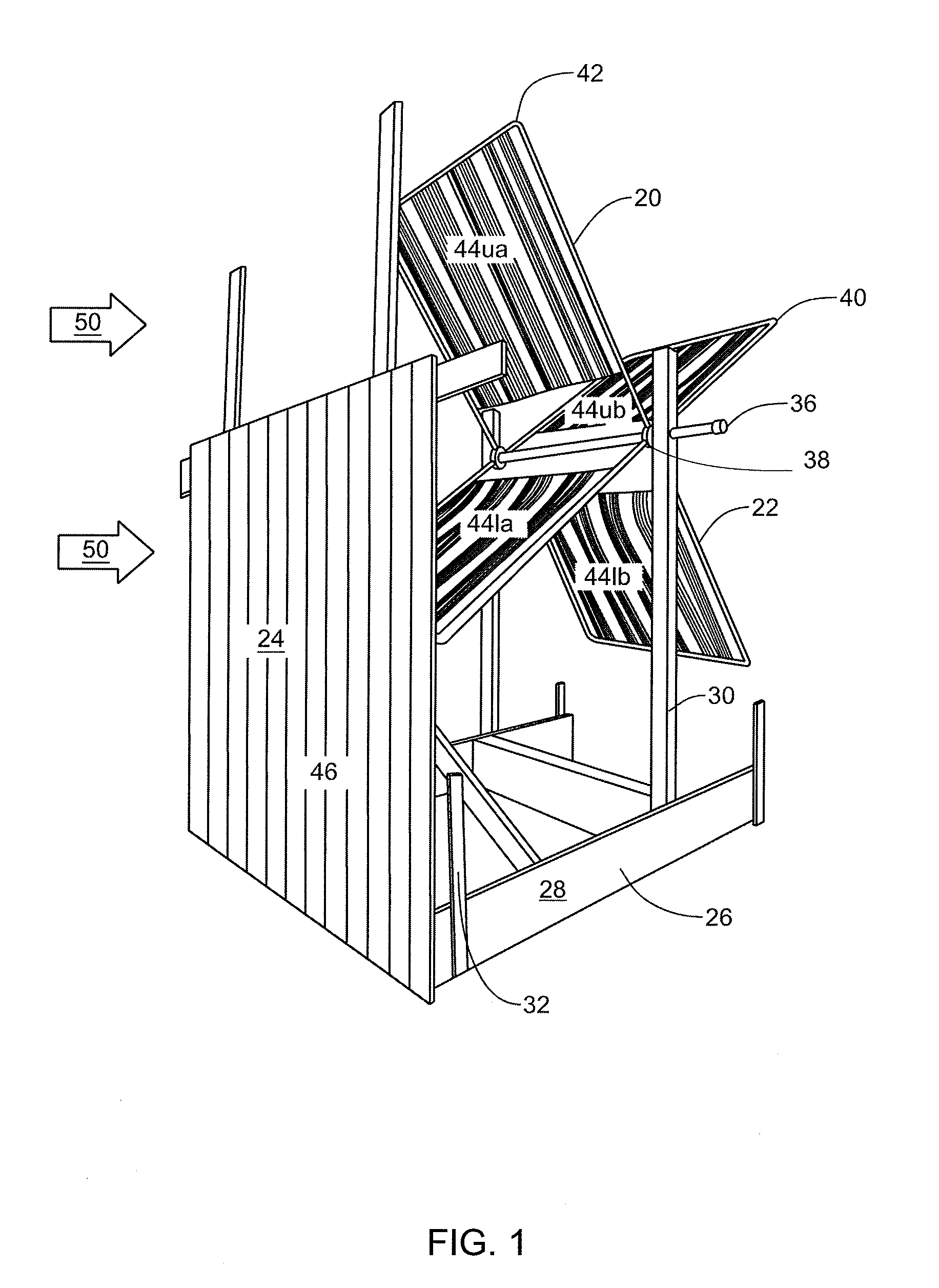 System for producing energy through the action of wind