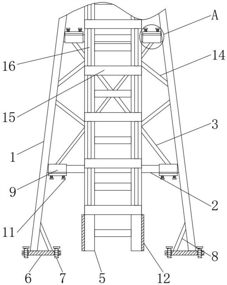 Hot-rolled weather-resistant angle steel tower