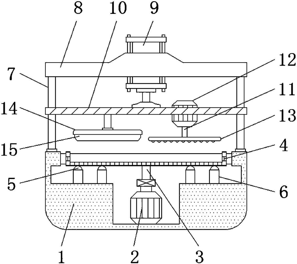 Metal panel grinding device capable of preventing looseness of materials