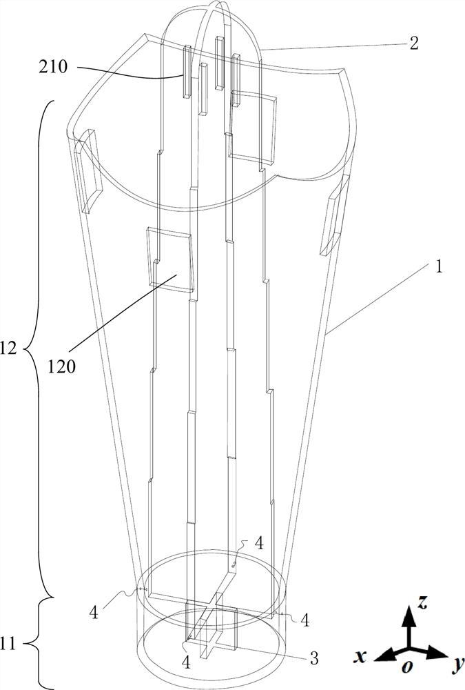 Broadband Horn Antenna Based on Stepped Four Ridges