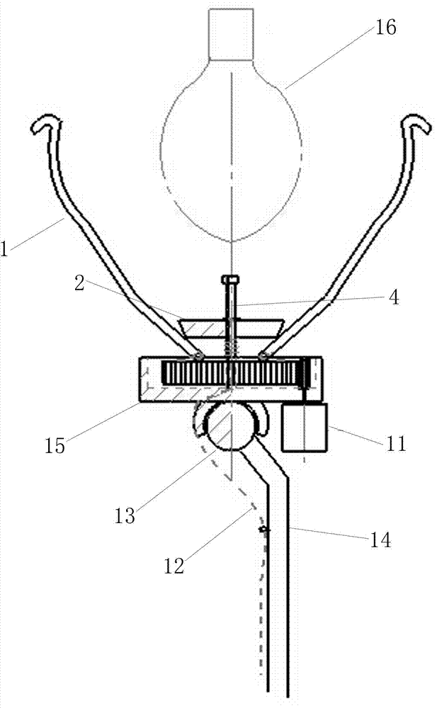 High-altitude lamp replacing device