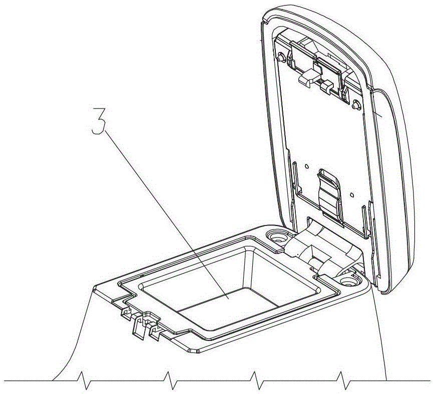 A car armrest box opening mechanism