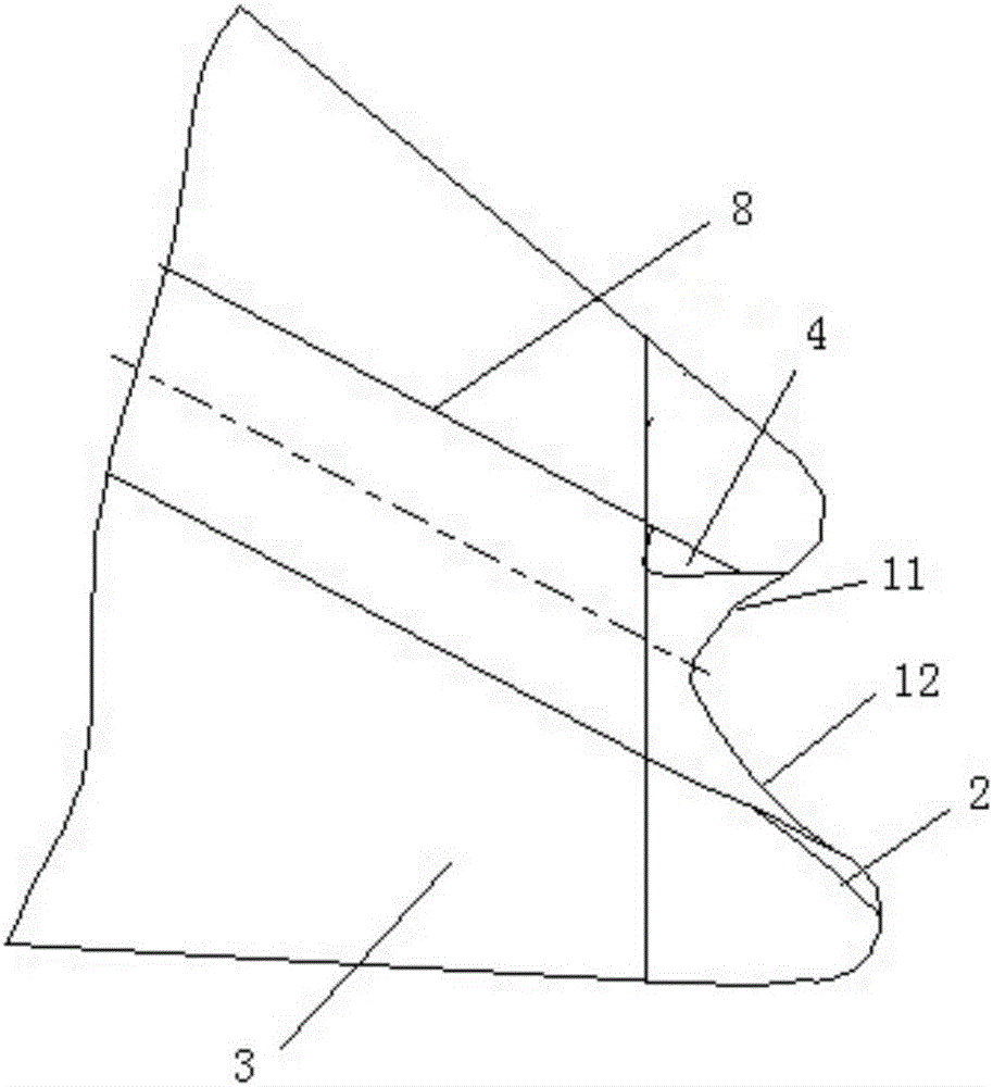 Fish-mouth-imitated-shaped anchor mouth structure used for ship
