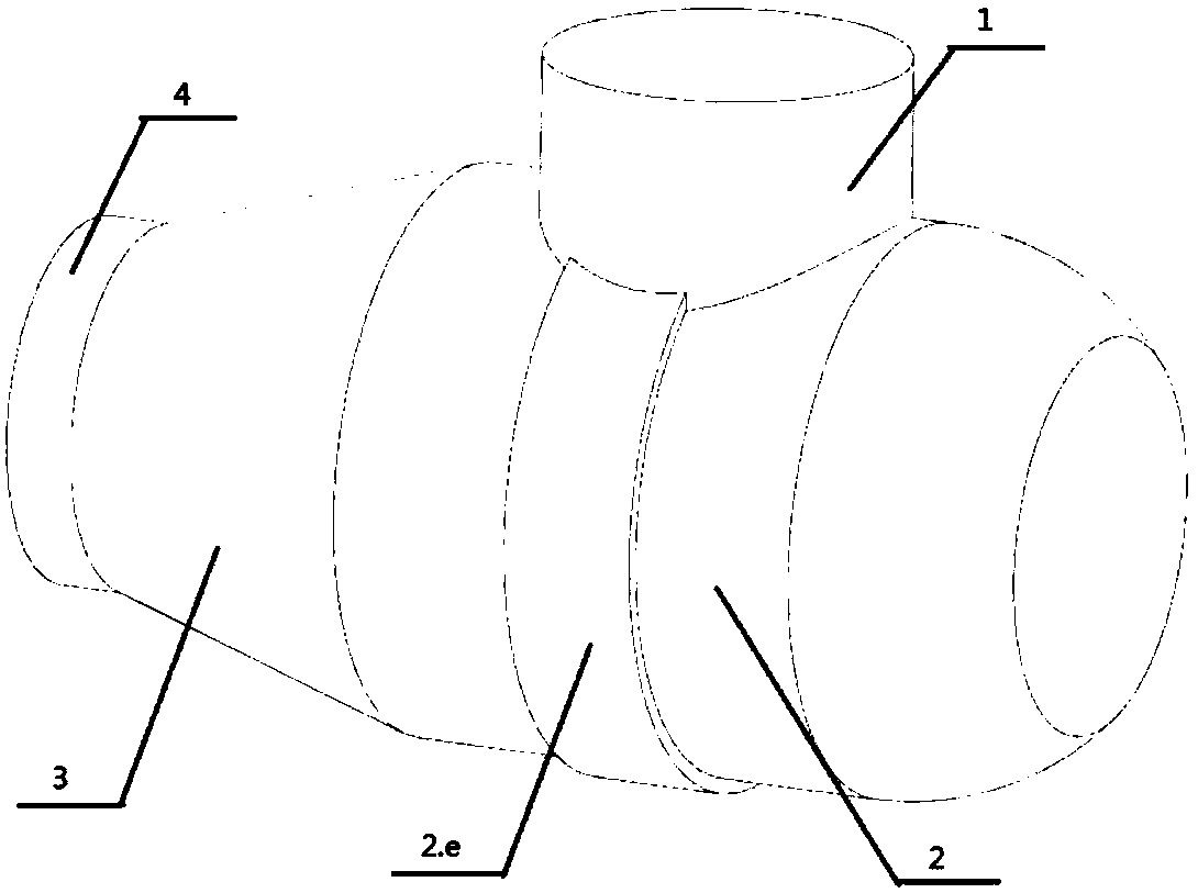 Marine propulsion device based on bypass passive thrust vectoring nozzle and propulsion method thereof