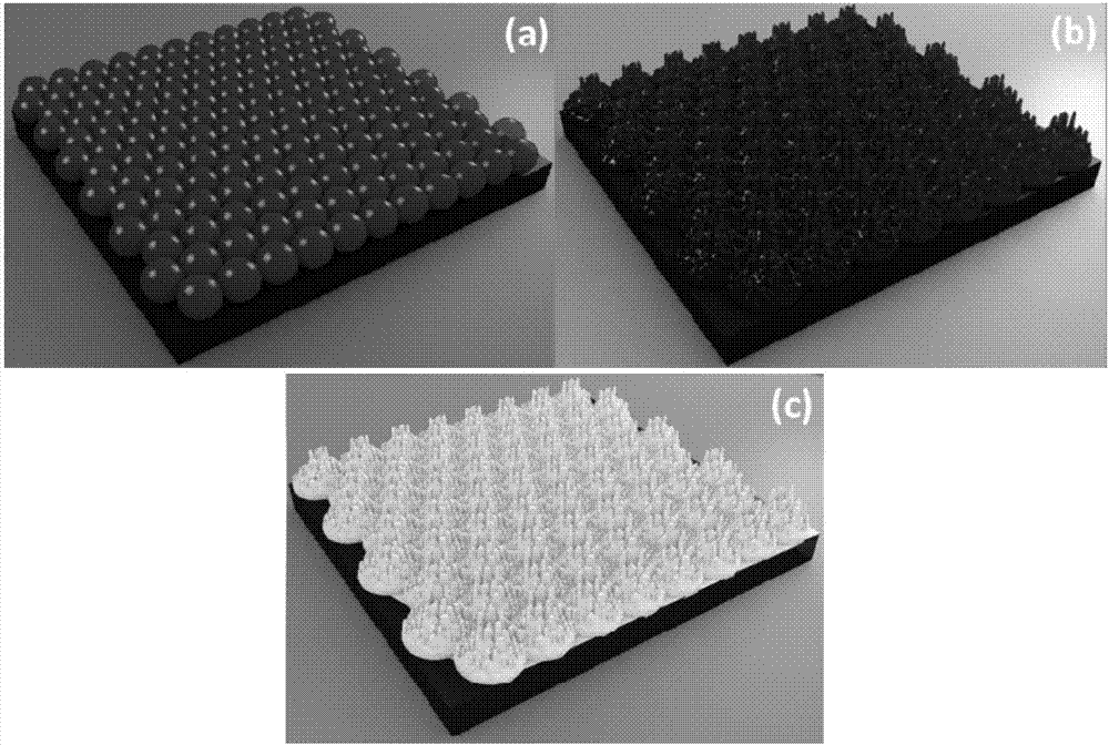 Gold film covered high-density nano needle point array and application thereof